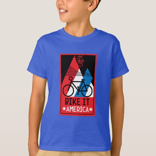 T-shirt Amérique cycliste (Devant)