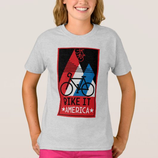 T-shirt Amérique cycliste (Devant)