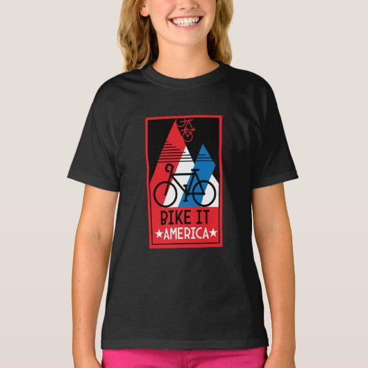 T-shirt Amérique cycliste (Devant)
