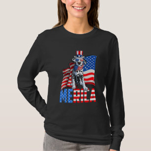 T-shirt Amérique Dalmate 4 juillet Amérique Dal Drapeau am