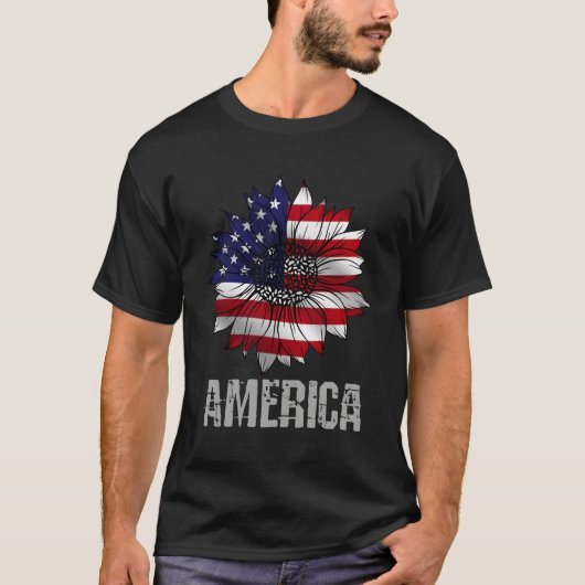 T-shirt Amérique des fleurs (Devant)