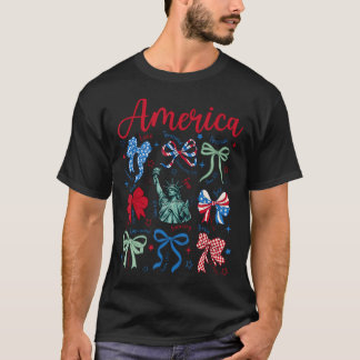 T-shirt Amérique Dieu Inclinons 4Ème Juillet Chrétien Jésu