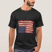 T-shirt Amérique en détresse à l'envers Drapeau (Devant)