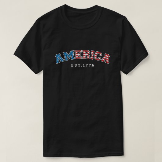 T-shirt Amérique est 1776 (Design devant)