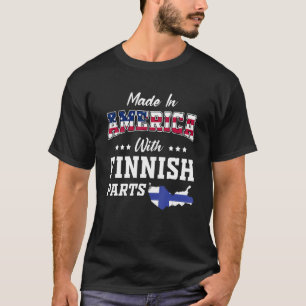 T-shirt Amérique Finlande Parties Finlande Carte USA Drape