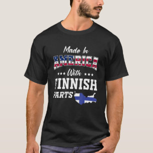 T-shirt Amérique Finlande Parties Finlande Carte USA Drape