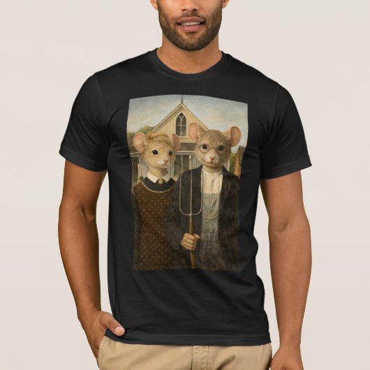 T-shirt Amérique gothique poilue (Devant)