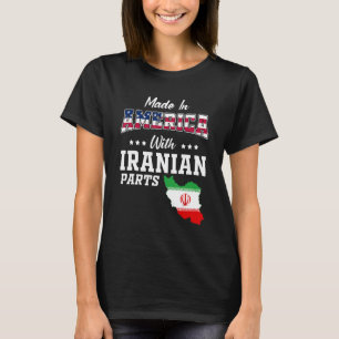 T-shirt Amérique Iran pièces Iran Carte Iran Usa Drapeau A