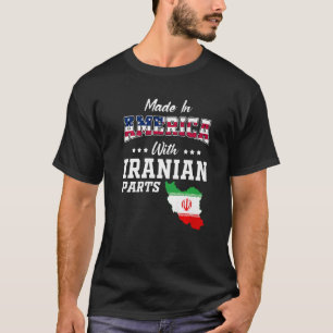 T-shirt Amérique Iran pièces Iran Carte Iran Usa Drapeau A