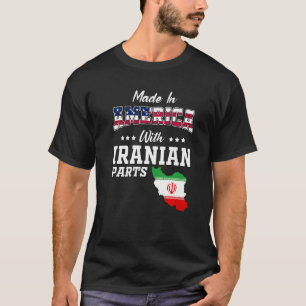 T-shirt Amérique Iran pièces Iran Carte Iran USA Drapeau A