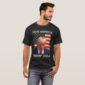 T-shirt Amérique Libérez Trump Mug Shot 2024 drapeau améri (Devant entier)