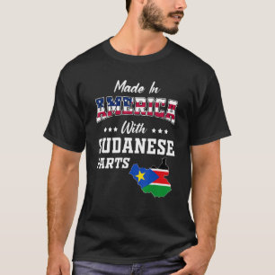 T-shirt Amérique Parties soudanaises Soudan Carte USA Drap