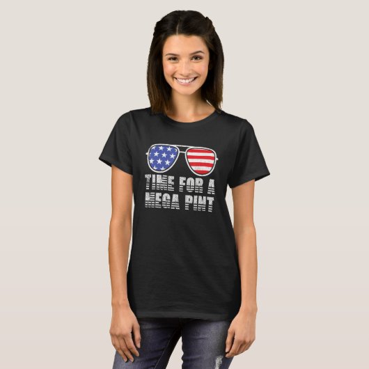 T-shirt Amérique Patriotique Usa Drapeau Temps Pour Un Meg (Devant entier)