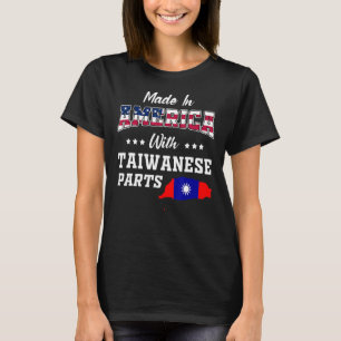 T-shirt Amérique Taïwan pièces Taïwan Carte USA Drapeau An
