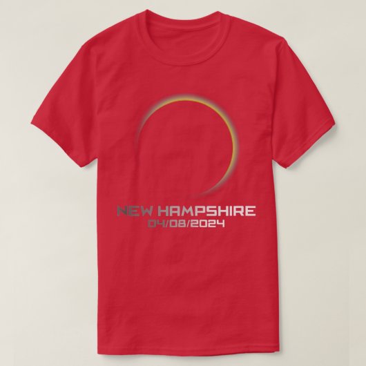 T-shirt Amérique Total Solar Eclipse New Hampshire 2024 As (Design devant)