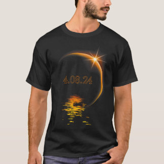 T-shirt Amérique Totalité 04 08 24 Total Éclipse Solaire 2