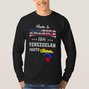 T-shirt Amérique Vénézuélien Pièces Vénézuéla Carte Drapea