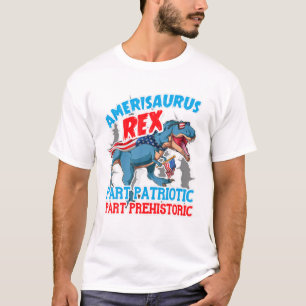 T-shirt Amerisaurus Rex Dinosaur 4 juillet Enfants Garçons