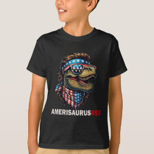 T-shirt Amerisaurus T-rex Patriotique Drapeau États-Unis 4