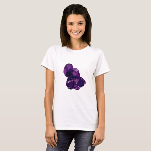 T-shirt Amethyst Purple Stone Art Basic (Devant entier)