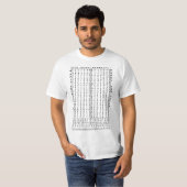 T-shirt amharique éthiopien d'affiche d'alphabet (Devant entier)