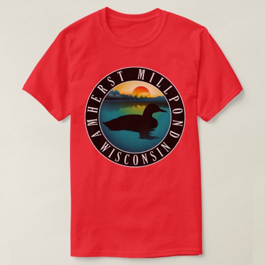 T-shirt Amherst Millpond Wisconsin Loon (Design devant)