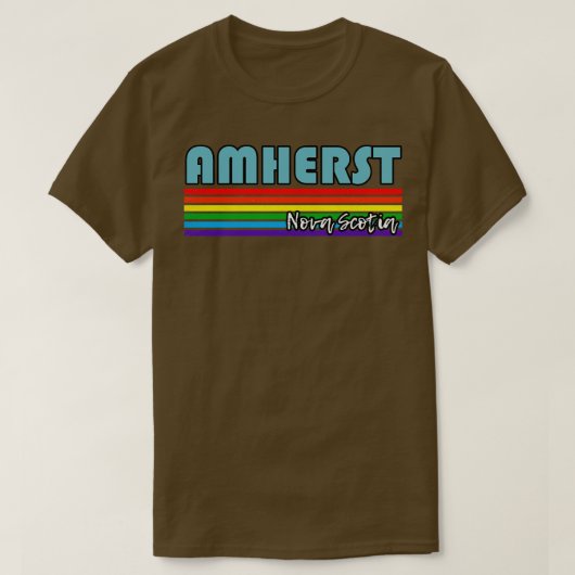 T-shirt Amherst Nova Scotia Pride Amherst LGBT Cadeau LGBT (Design devant)