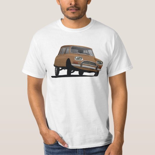 T-shirt Ami 8, illustration de Citroën, brune vers la (Devant)