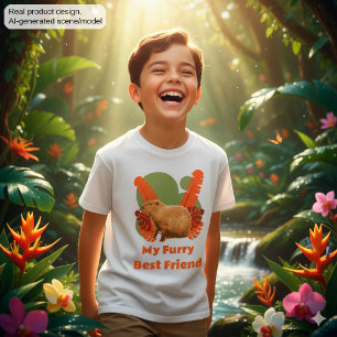T-shirt Ami à Fourrure Capybara Animal Tropical