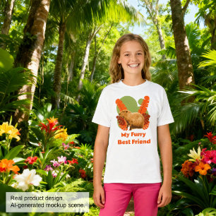 T-shirt Ami à Fourrure Capybara Animal Tropical