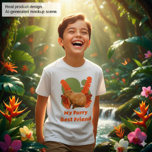 T-shirt Ami à Fourrure Capybara Animal Tropical