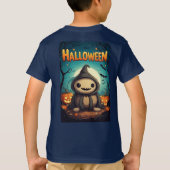 T-shirt Ami Citrouille dans un Patch d'Halloween (Dos)