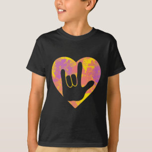 T-shirt Ami Cute American Sign Language Pride Sourd Awar