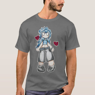 T-shirt ami d'art de croquis d'anime