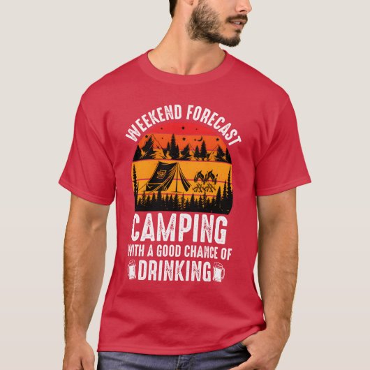T-shirt Ami de camping de week-end (Devant)