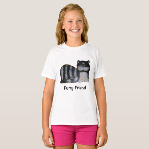 T-Shirt - Ami de chat rayé