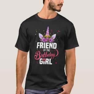 T-shirt Ami De L'Anniversaire Fille Unicorn Anniversaire P