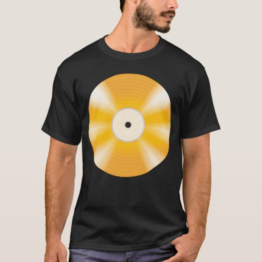 T-shirt ami disque vinyle doré (Devant)