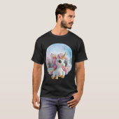T-shirt ami garçon Licorne de ciel (Devant entier)