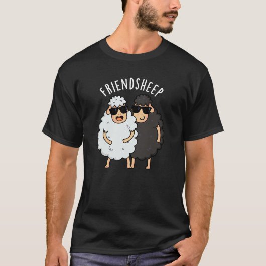 T-shirt Ami-mouton Drôle Mouton Pun Mouton Sombre BG (Devant)