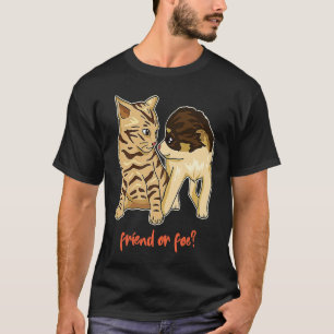T-shirt Ami ou Foe Little Kitten et chiot Kitty Doggy