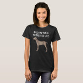 T-shirt Ami Pointer Pour La Vie Amitié Chien (Devant entier)