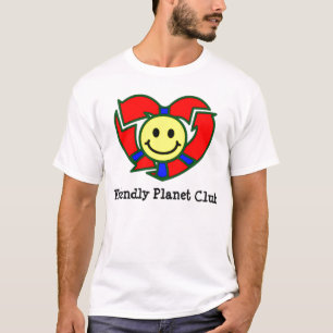 T-shirt amical de club de planète d'adultes