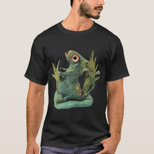 T-shirt Amigo aquarien. Vert avec de grands yeux rouges/ja