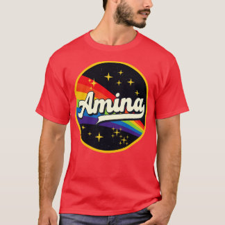 T-shirt Amina Rainbow Dans L'Espace Style Vintage