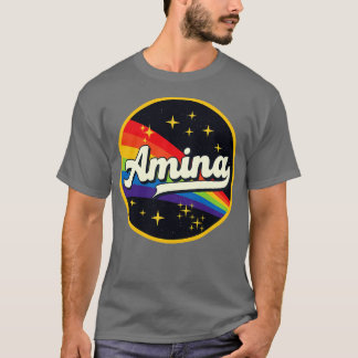 T-shirt Amina Rainbow Dans L'Espace Style Vintage