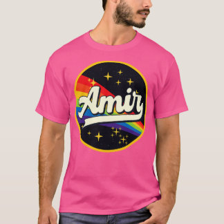 T-shirt Amir Arc-en-ciel dans l'espace Style Vintage