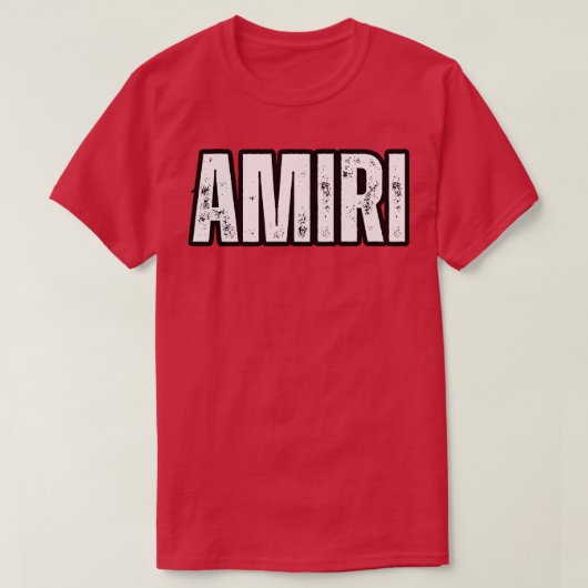 T-shirt Amiri Nom Cadeau Anniversaire de Noël 1 (Design devant)
