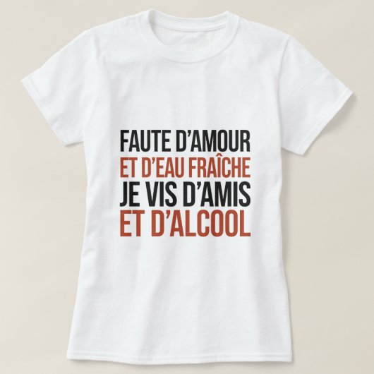 T-shirt Amis & Alcool (Design devant)
