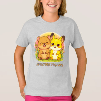 T-shirt Amis Animaux de la Forêt Adorables Kawaii